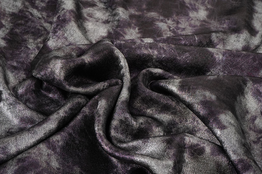 Shiny Silk Poly Mauve Grau
