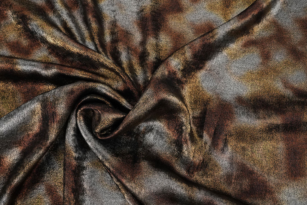Shiny Silk Poly Goud Grijs