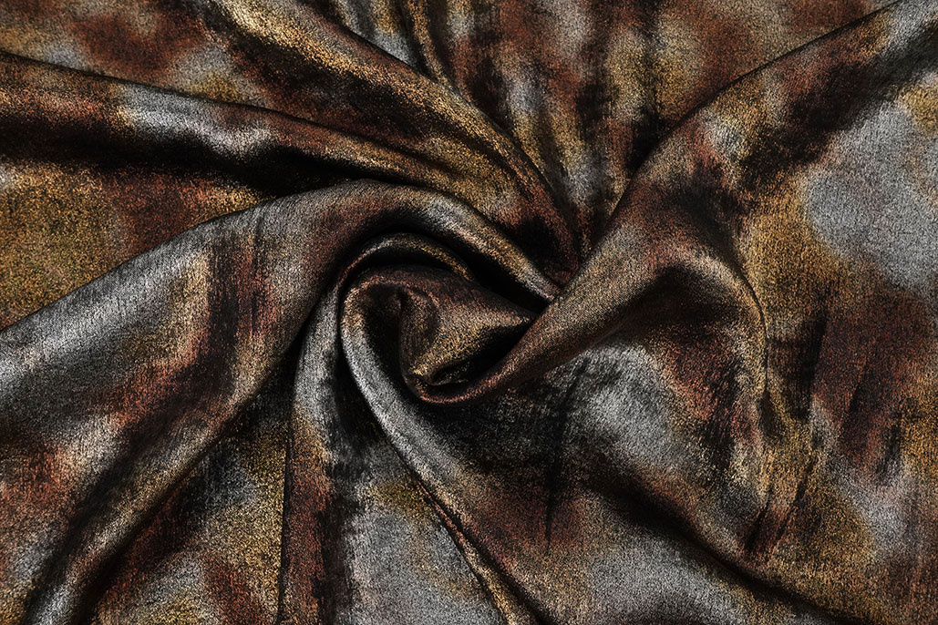 Shiny Silk Poly Gold Grey