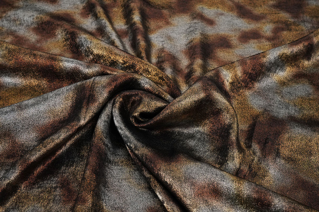 Shiny Silk Poly Gold Grau
