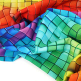 Bi-Stretch Printed Color Mosaic