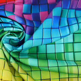 Bi-Stretch Printed Color Mosaic