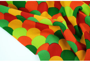 Bi-Stretch Bedrukt Carnaval Confetti