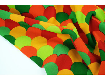 Bi-Stretch Bedrukt Carnaval Confetti