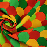 Bi-Stretch Bedrukt Carnaval Confetti