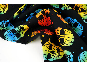 Bi-Stretch Bedrukt Skull