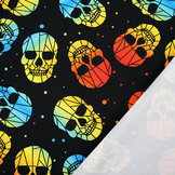 Bi-Stretch Bedrukt Skull