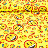 Bi-Stretch Bedrukt Smileys