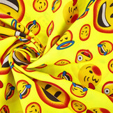 Bi-Stretch Bedrukt Smileys