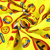 Bi-Stretch Bedruckt Smileys
