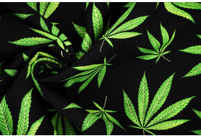 Bi-Stretch Bedrukt Green Haze