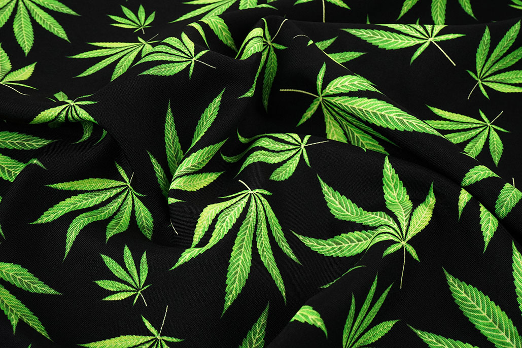 Bi-Stretch Printed Green Haze