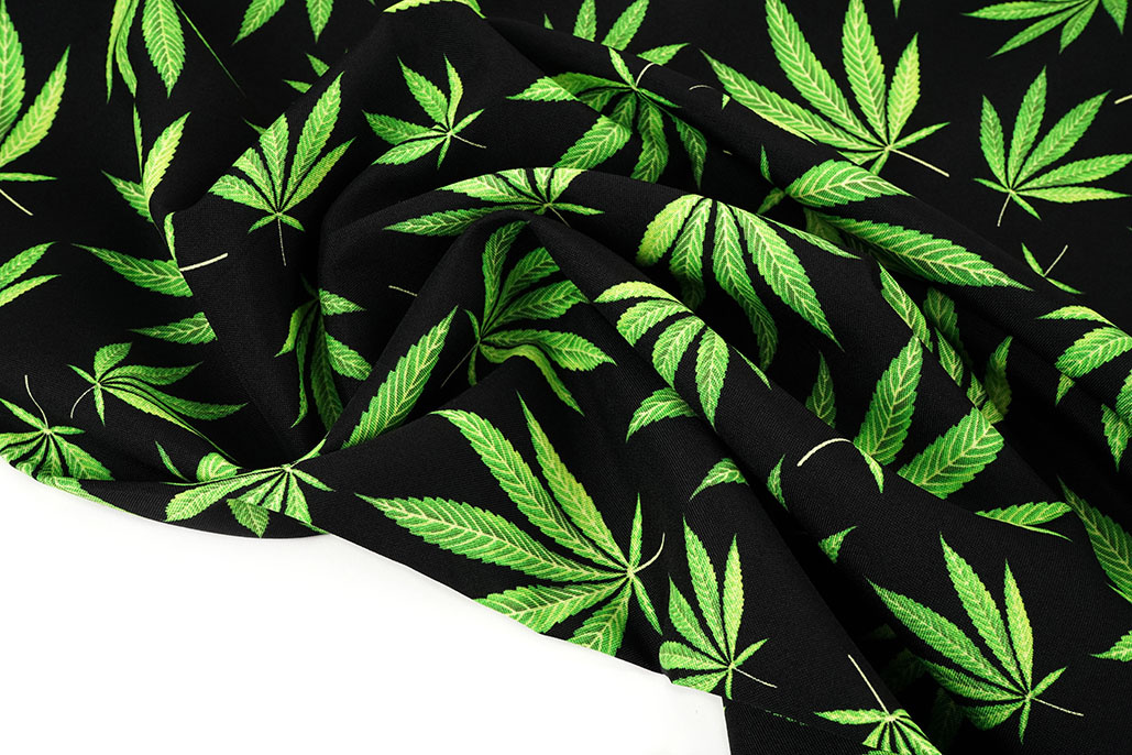 Bi-Stretch Printed Green Haze