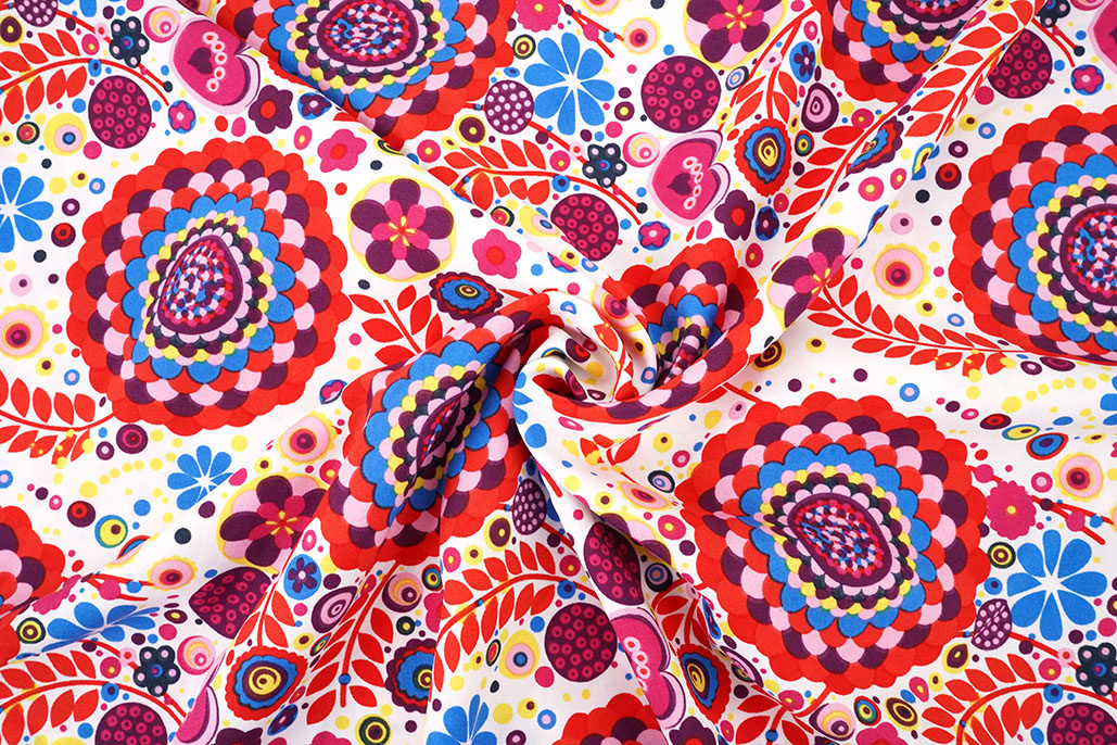 Bi-Stretch Bedruckt Boho Bloom