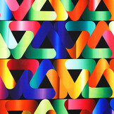 Bi-Stretch Printed Triangle