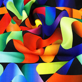 Bi-Stretch Printed Triangle