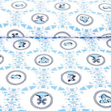 Bi-Stretch Printed Dutch Delft Blue