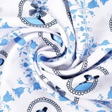 Bi-Stretch Bedruckt Delfter Blau