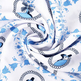 Bi-Stretch Printed Dutch Delft Blue