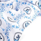 Bi-Stretch Bedrukt Delfts Blauw
