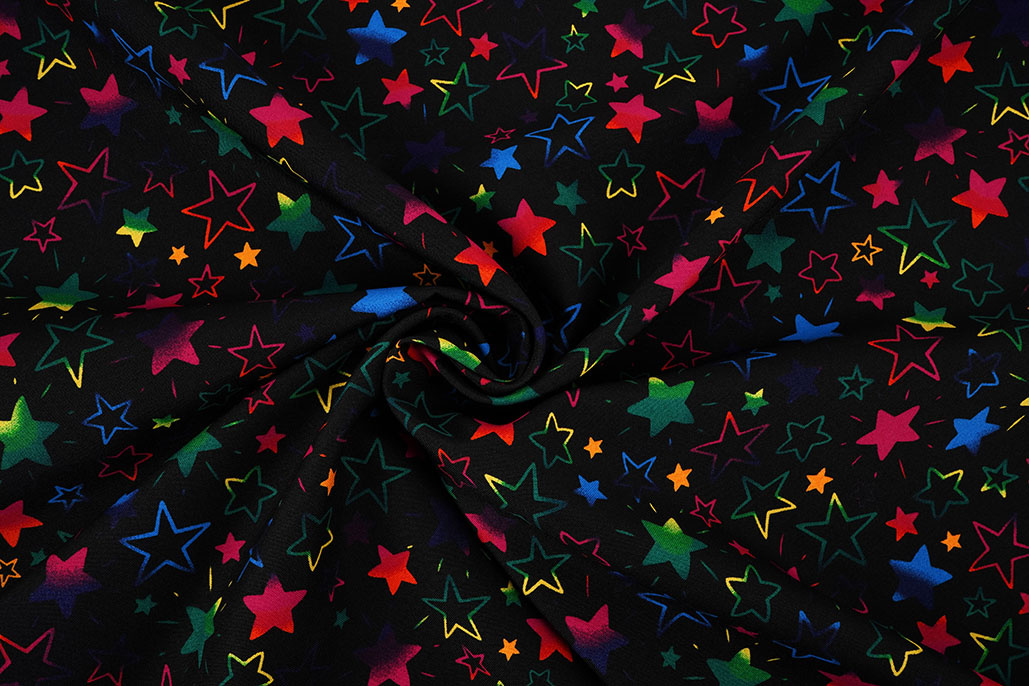 Bi-Stretch Printed Magical Stars