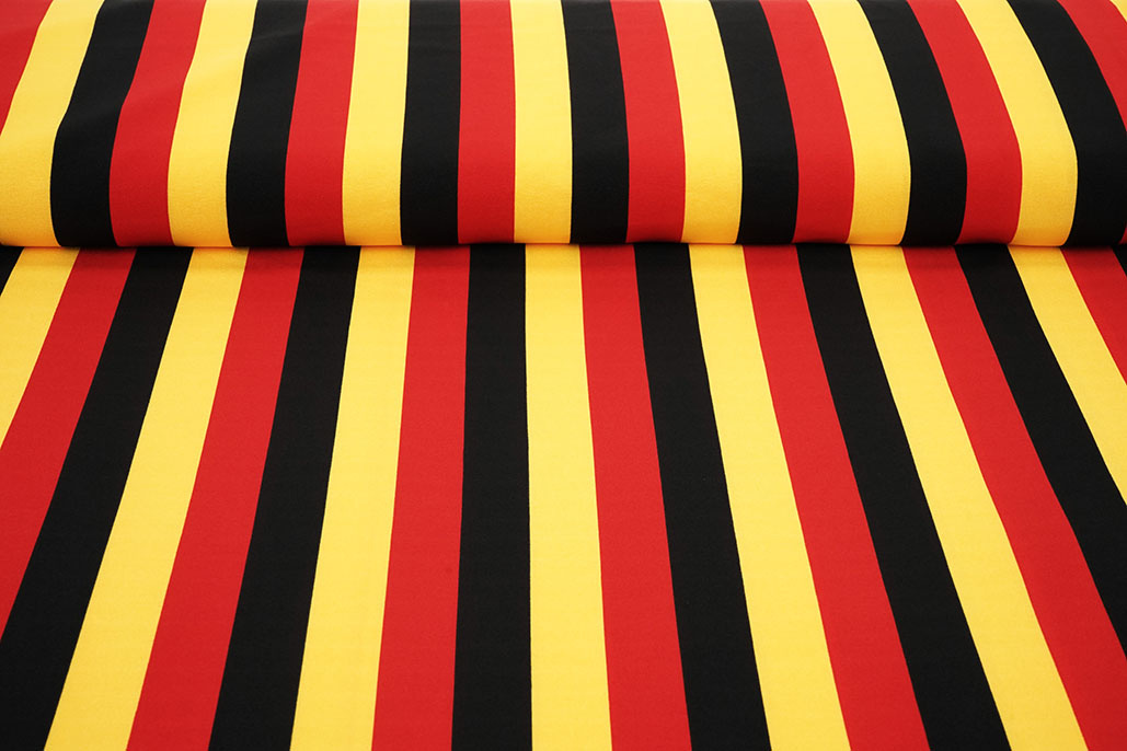 Bi-Stretch Printed Belgian/German Stripes
