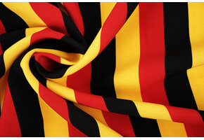 Bi-Stretch Bedruckt Belgian/German Stripes