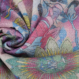 Lurex Dance Printed Floral Shimmer Pink