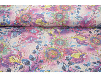 Lurex Dance Printed Floral Shimmer Pink