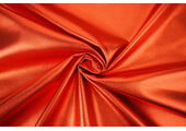 Metallic Stretch Katoen Oranje-Rood