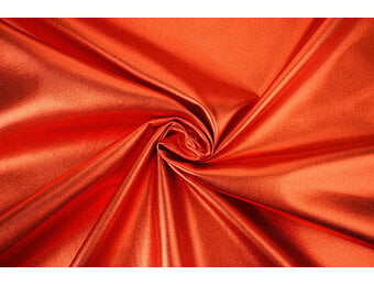 Metallic Stretch Katoen Oranje-Rood
