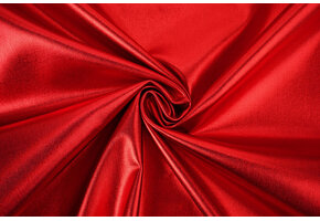 Metallic Stretch Katoen Rood