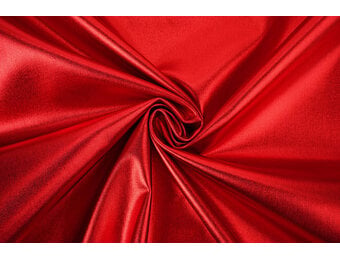 Metallic Stretch Katoen Rood