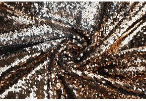 Reversible Sequin Fabric Rose Gold-Silver