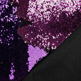 Reversibler Paillettenstoff Lila-Rosa