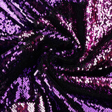 Reversibler Paillettenstoff Lila-Rosa