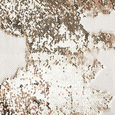 Reversible Sequin Fabric Matte White-Shiny Champagne on White Satin