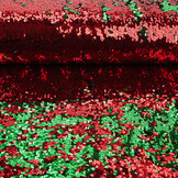 Reversible Sequin Fabric Red-Green