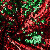 Reversible Sequin Fabric Red-Green