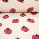 Teddy Fabric Strawberries Cream