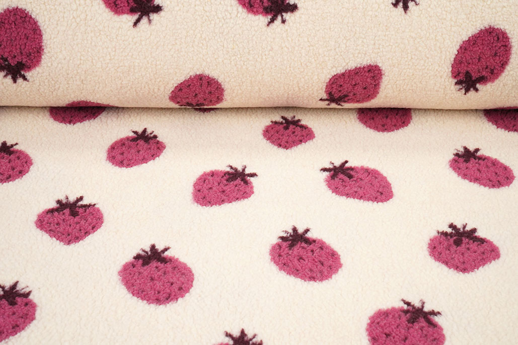 Teddy Stof Aardbeien Creme
