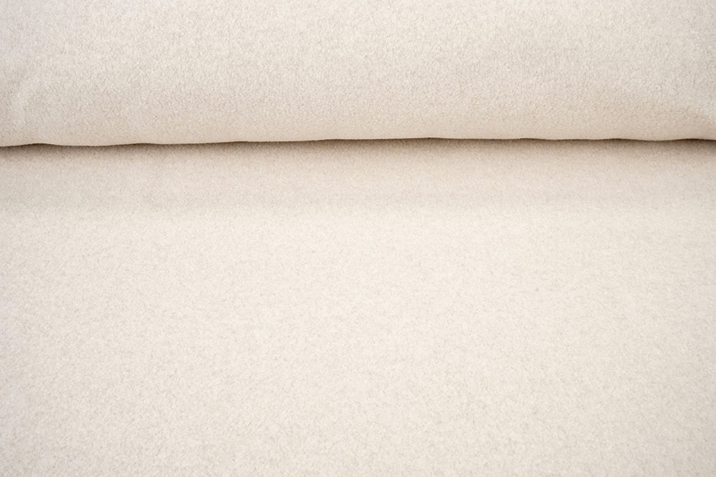 Baumwollfleece Beige Meliert
