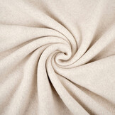 Baumwollfleece Beige Meliert