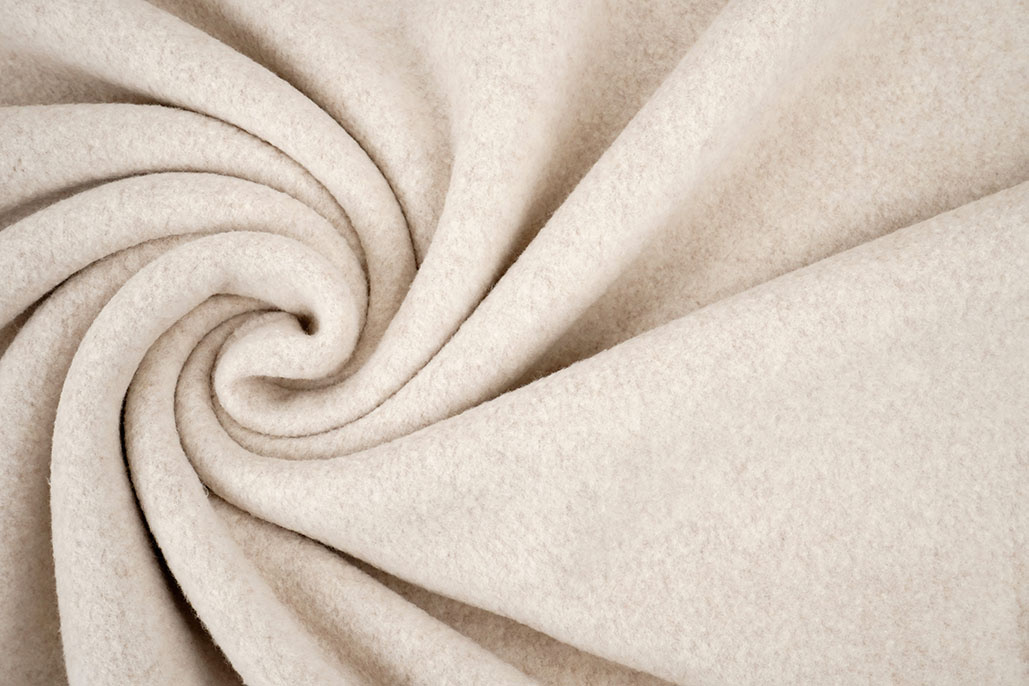 Katoenen Fleece Beige Melange