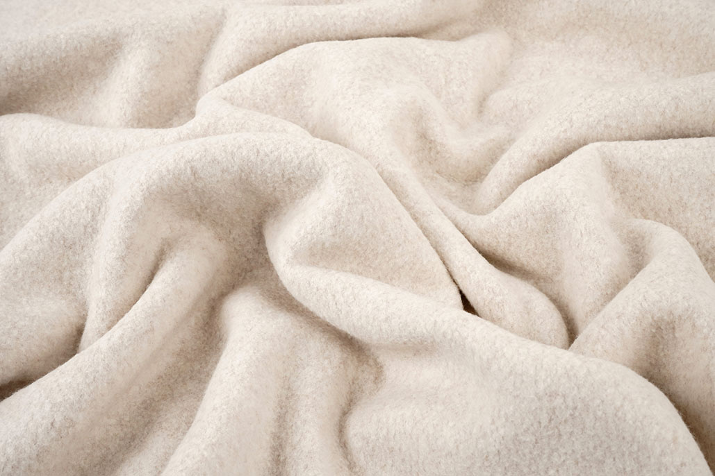 Katoenen Fleece Beige Melange