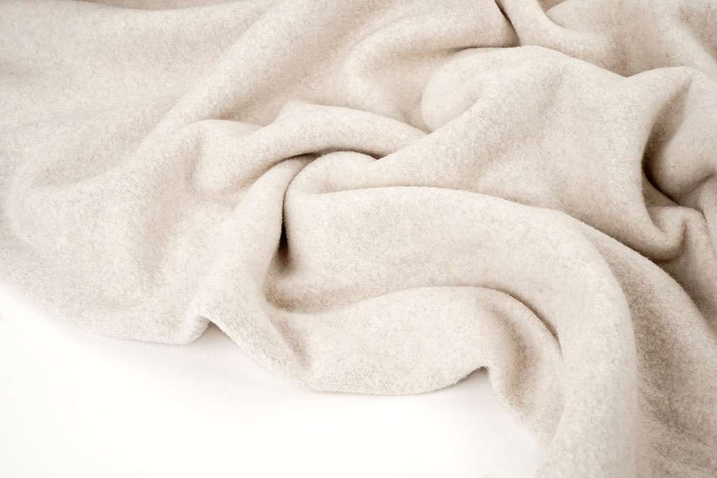 Cotton Fleece Beige Melange