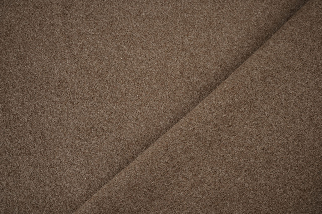 Katoenen Fleece Bruin Melange