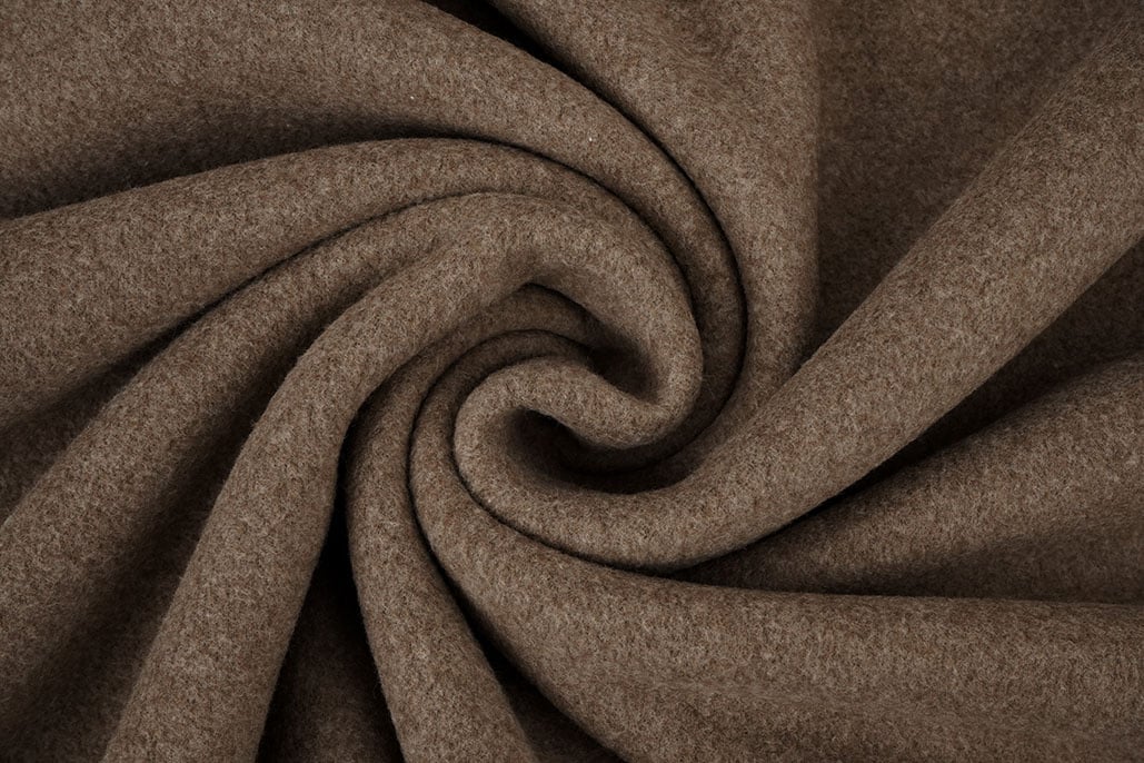 Katoenen Fleece Bruin Melange