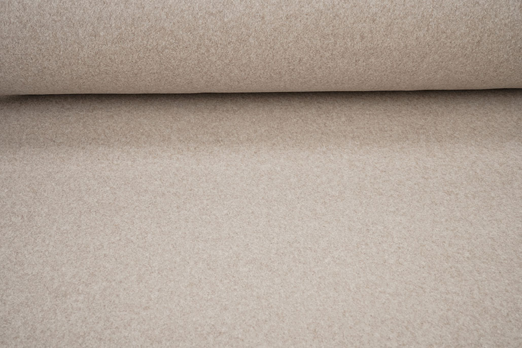 Baumwollfleece Taupe Meliert