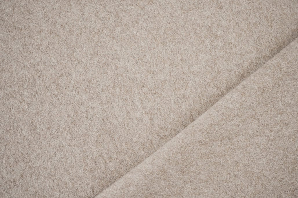 Katoenen Fleece Taupe Melange